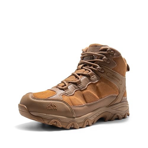 NORTIV 8 Men's Waterproof Lightweight Hiking Boots,Coyote,10.5W