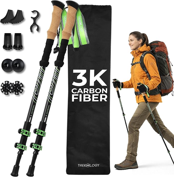 Trekology 3K Carbon Fiber Trekking Poles (210g) - Pair of Ultralight H — Real-world performance testing in action