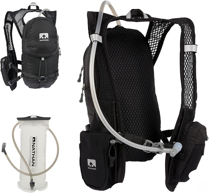Nathan Hydration Vest with 2 Liter Bladder Included, Running Vest for — Build quality and design details up close