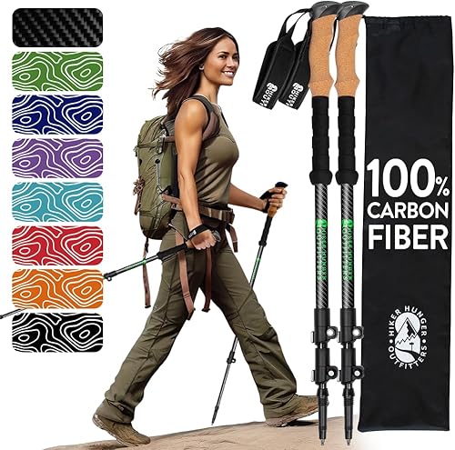 100% Carbon Fiber Trekking Poles by USA Brand - Ultra Strong Lightweig — Real-world performance testing in action
